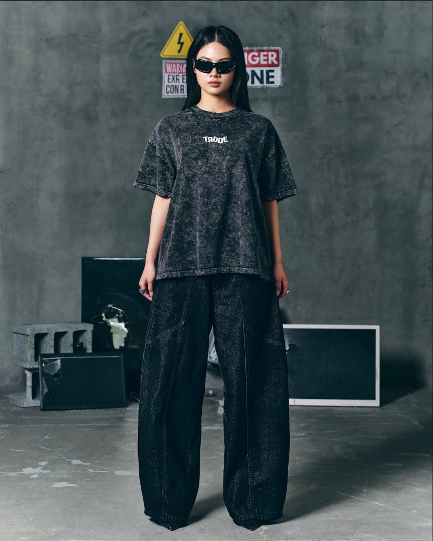 ”TRODE” Logo Washed T-Shirt