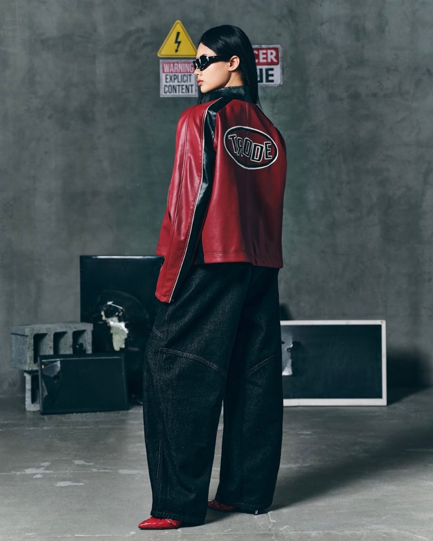 Rage Leather Jacket - Red